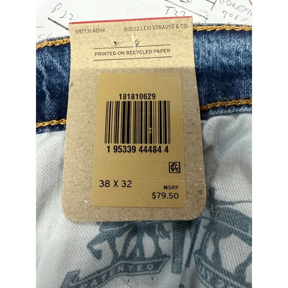 Levis 541 Athletic Taper Mens ‎ 38x32 Medium Wash Denim Blue Jeans (EE9) NWTs